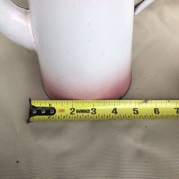 Vintage ENAMELED COFFEE POT  Pink 3 Piece CUTE!! - Picture 13 of 15